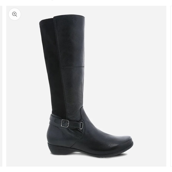 DANSKO Francesca tall Black leather arch support boot boots‎ women’s EU 37 EUC - Picture 1 of 9